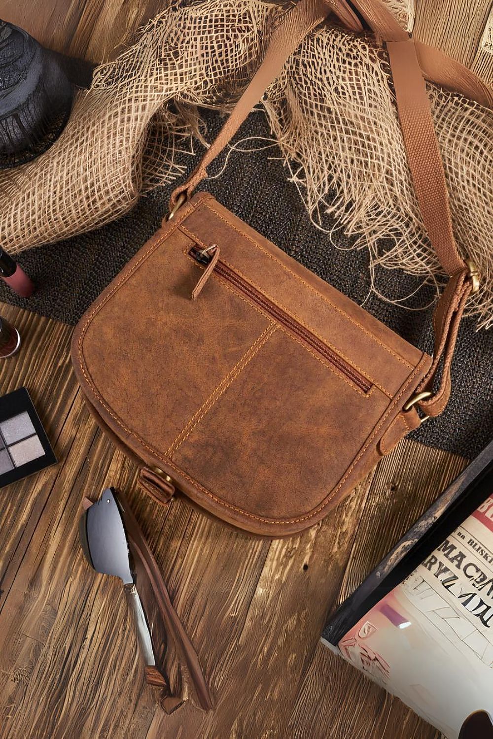  Sac en cuir naturel model 193247 Galanter 